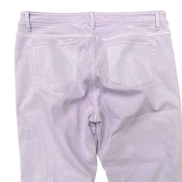 J. Jill Jeans Size 12 Mid Rise Denim Pants Authentic Fit Slim Ankle Light Purple - Picture 4 of 6